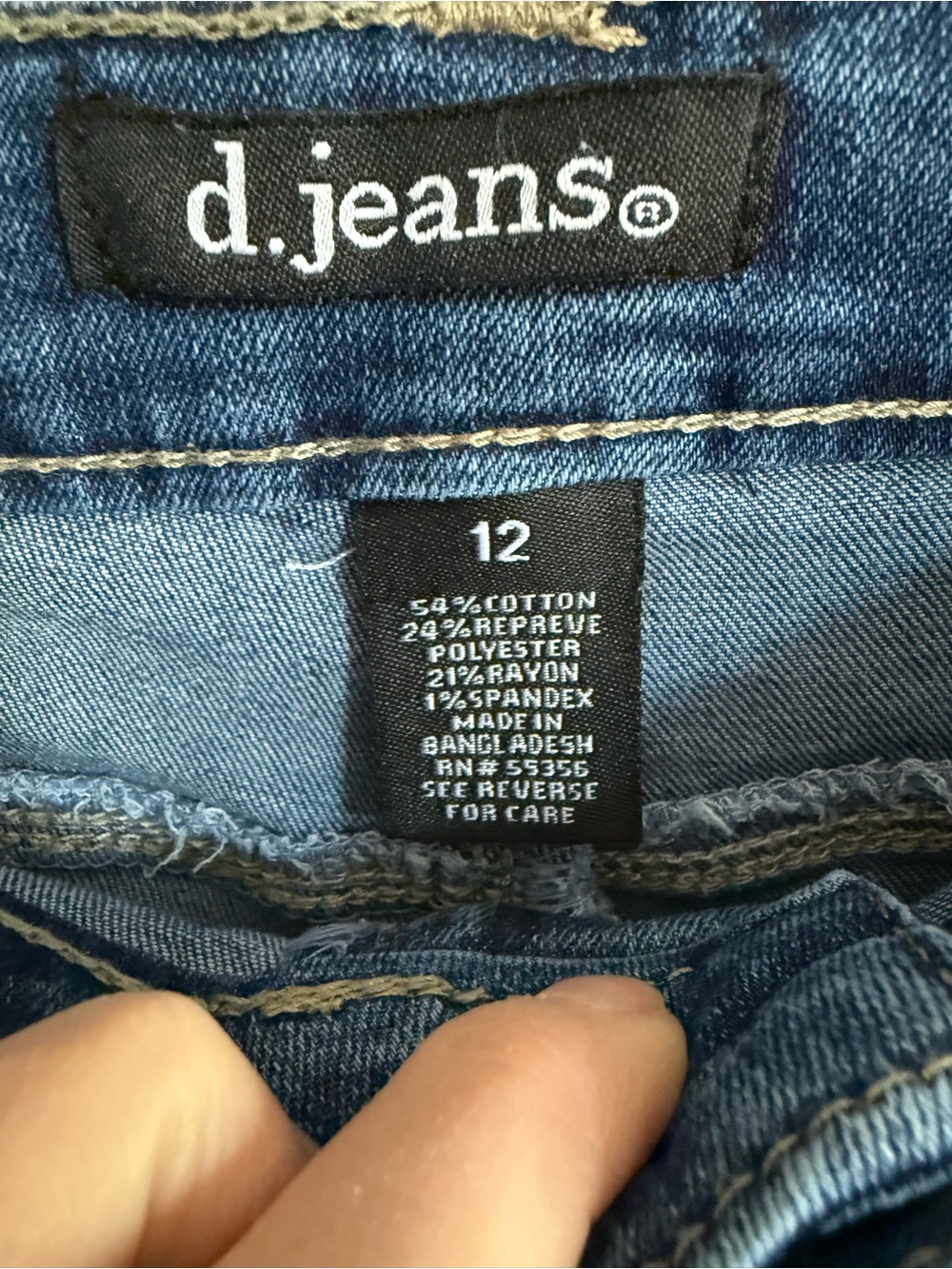 d. jeans Denim Bermuda Shorts Size 12 - Picture 3 of 7
